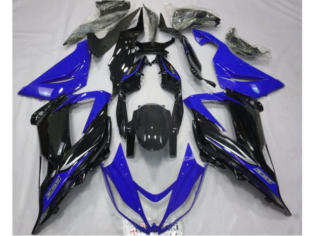 Black and Blue Kawasaki ZX6R Fairings 2013-2018