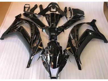 Black and Gold Kawasaki ZX10R Fairings 2016-2019