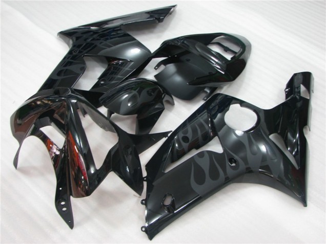 Black Flame Kawasaki ZX6R Fairings 2003-2004 Black Flame Kawasaki ZX6R Fairings 2003-2004