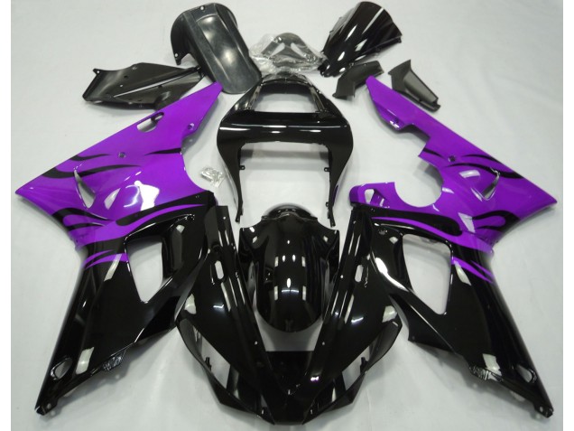 Black Flame & Purple Yamaha R1 Fairings 2000-2001 Black Flame & Purple Yamaha R1 Fairings 2000-2001