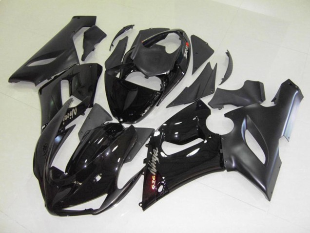 Black Gloss Kawasaki ZX6R Fairings 2005-2006 Black Gloss Kawasaki ZX6R Fairings 2005-2006