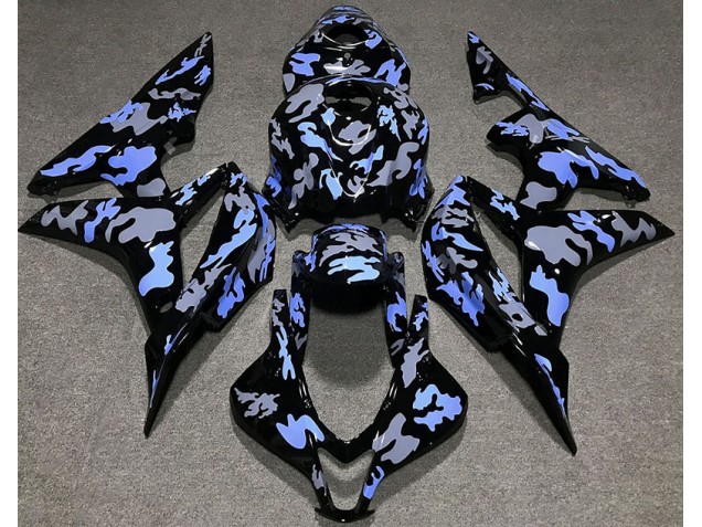 Blue and Gray Camouflage Honda CBR600RR Fairings 2007-2008 Blue and Gray Camouflage Honda CBR600RR Fairings 2007-2008