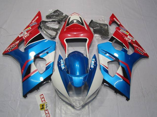 Blue and Red Suzuki GSXR 1000 Fairings 2003-2004 Blue and Red Suzuki GSXR 1000 Fairings 2003-2004