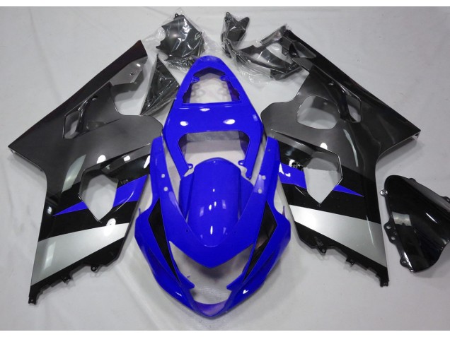 Blue and Silver Suzuki GSXR 600-750 Fairings 2004-2005 Blue and Silver Suzuki GSXR 600-750 Fairings 2004-2005