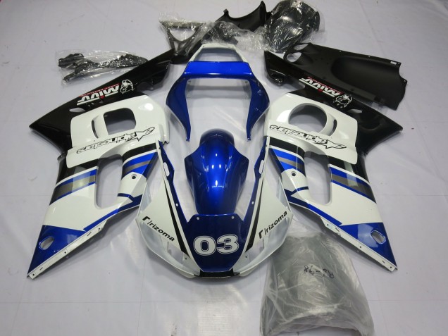Blue and Silver Yamaha R6 Fairings 1998-2002 Blue and Silver Yamaha R6 Fairings 1998-2002