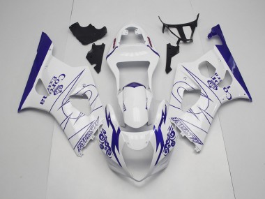 Blue and White Corona Suzuki GSXR 1000 Fairings 2003-2004