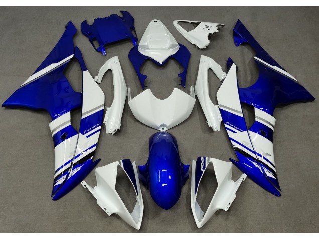 Blue and White Custom OEM Style Yamaha R6 Fairings 2008-2016 Blue and White Custom OEM Style Yamaha R6 Fairings 2008-2016