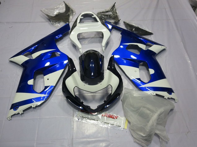 Blue and White Suzuki GSXR 600-750 Fairings 2001-2003 Blue and White Suzuki GSXR 600-750 Fairings 2001-2003