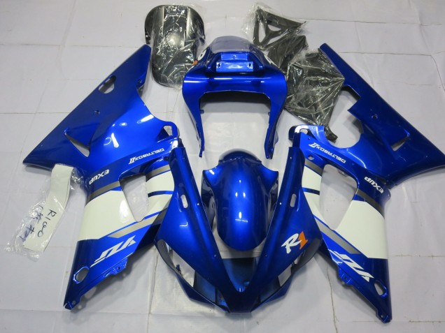 Blue and White Yamaha R1 Fairings 2000-2001 Blue and White Yamaha R1 Fairings 2000-2001