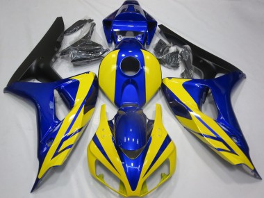 Blue and Yellow Honda CBR1000RR Fairings 2006-2007