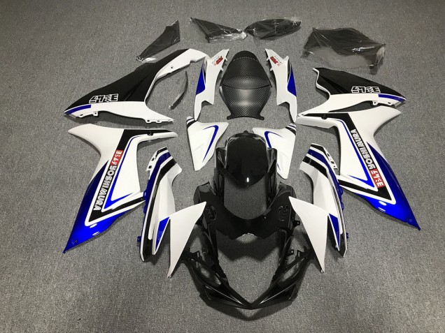 Blue Black and White writing Suzuki GSXR 600-750 Fairings 2011-2020 Blue Black and White writing Suzuki GSXR 600-750 Fairings 2011-2020