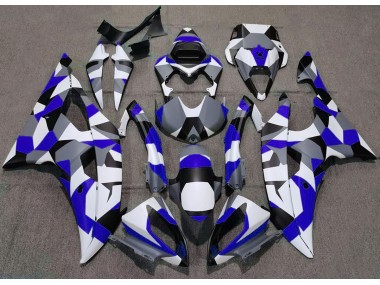 Blue Camo Plain Yamaha R6 Fairings 2008-2016
