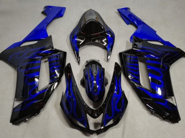 Blue Flame Kawasaki ZX6R Fairings 2007-2008