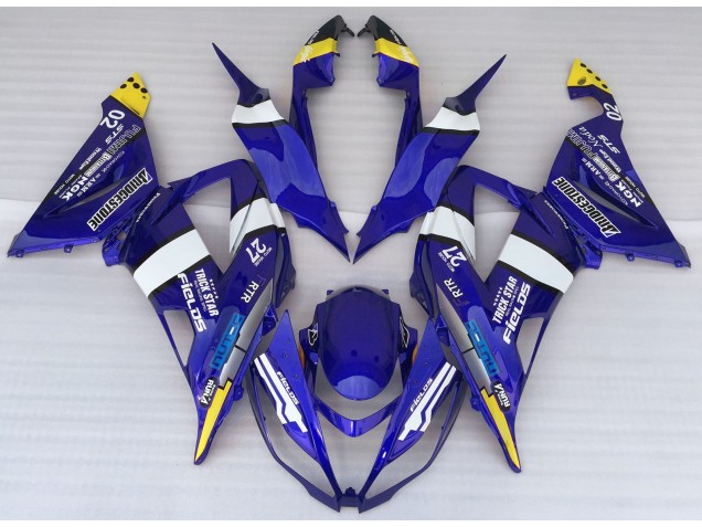 Blue Logo Style Kawasaki ZX6R Fairings 2013-2018 Blue Logo Style Kawasaki ZX6R Fairings 2013-2018