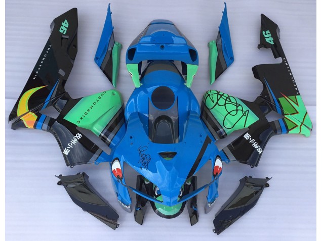 Blue Shark & Green Honda CBR600RR Fairings 2005-2006 Blue Shark & Green Honda CBR600RR Fairings 2005-2006