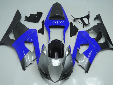 Blue Silver and Black Suzuki GSXR 1000 Fairings 2003-2004