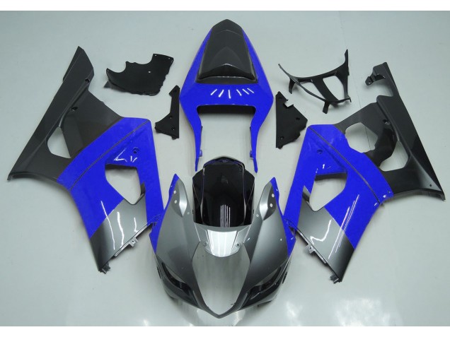 Blue Silver and Black Suzuki GSXR 1000 Fairings 2003-2004 Blue Silver and Black Suzuki GSXR 1000 Fairings 2003-2004