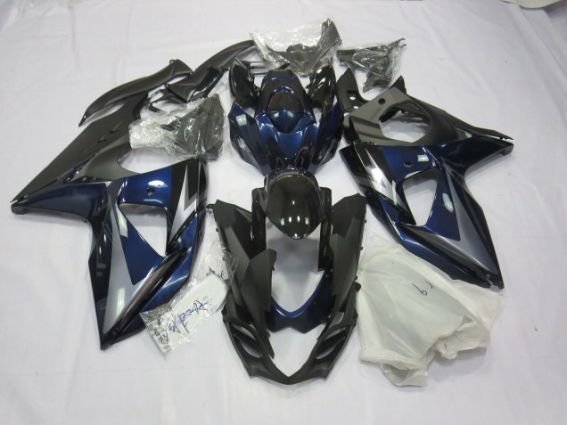 Blue Silver and Black Suzuki GSXR 1000 Fairings 2009-2016 Blue Silver and Black Suzuki GSXR 1000 Fairings 2009-2016