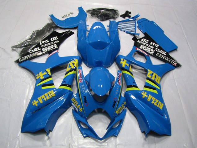 Bright Blue Rizla Suzuki GSXR 1000 Fairings 2007-2008 Bright Blue Rizla Suzuki GSXR 1000 Fairings 2007-2008