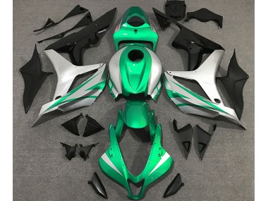 Bright Green and Silver OEM Style Honda CBR600RR Fairings 2007-2008