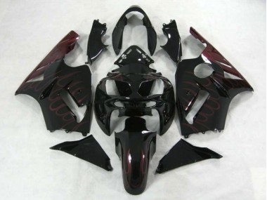 Burgundy Flame Kawasaki ZX12R Fairings 2002-2005