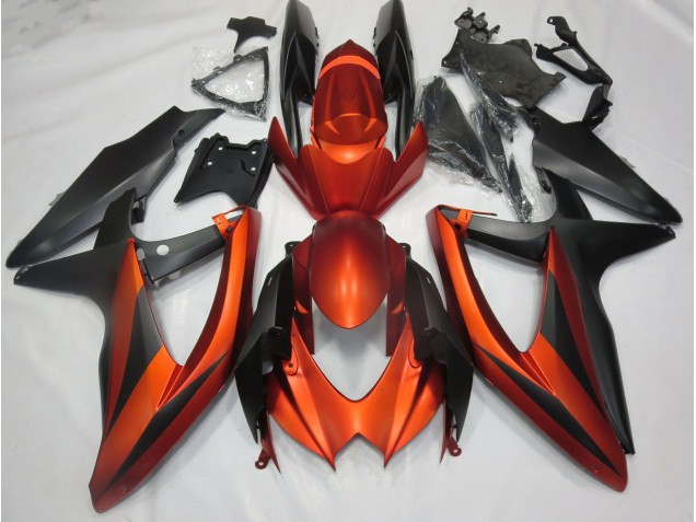 Burnt Matte Orange Suzuki GSXR 600-750 Fairings 2008-2010 Burnt Matte Orange Suzuki GSXR 600-750 Fairings 2008-2010