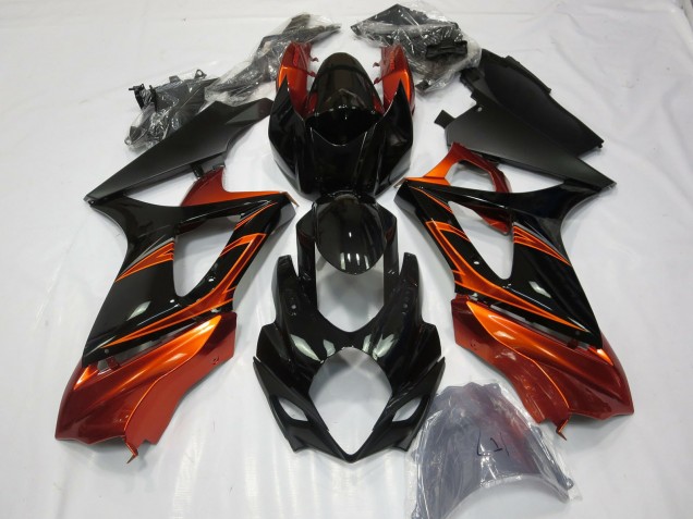 Burnt Orange and Black Suzuki GSXR 1000 Fairings 2007-2008 Burnt Orange and Black Suzuki GSXR 1000 Fairings 2007-2008