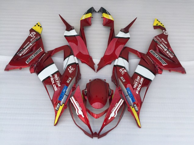 Candy Apple Kawasaki ZX6R Fairings 2013-2018 Candy Apple Kawasaki ZX6R Fairings 2013-2018