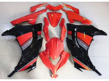 Candy Red and Black Kawasaki Ninja 300 Fairings 2013-2018