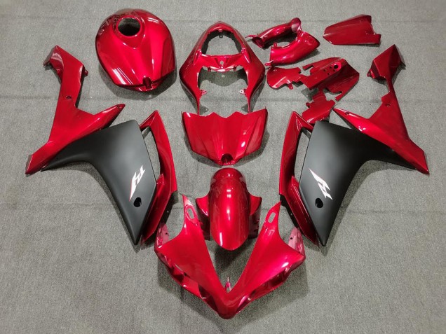 Candy Red & Black Yamaha R1 Fairings 2007-2008 Candy Red & Black Yamaha R1 Fairings 2007-2008