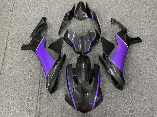 Carbon Fiber & Purple Yamaha R1 Fairings 2015-2019 Carbon Fiber & Purple Yamaha R1 Fairings 2015-2019