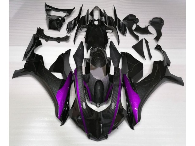 Carbon Fiber Style & Purple Yamaha R1 Fairings 2015-2019 Carbon Fiber Style & Purple Yamaha R1 Fairings 2015-2019