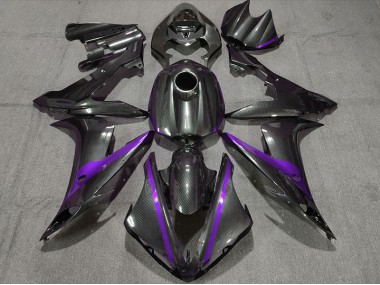 Carbon Style w Purple Yamaha R1 Fairings 2004-2006