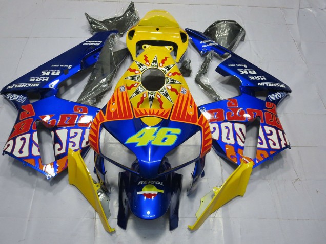 Custom Blue Rossi Honda CBR600RR Fairings 2005-2006 Custom Blue Rossi Honda CBR600RR Fairings 2005-2006