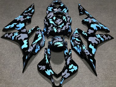 Custom Camo Blue Honda CBR600RR Fairings 2007-2008