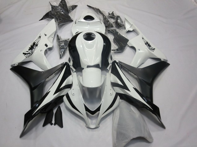 Custom OEM Style White and Black Honda CBR600RR Fairings 2007-2008 Custom OEM Style White and Black Honda CBR600RR Fairings 2007-2008