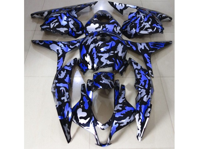 Dark Blue Snow Camo Honda CBR600RR Fairings 2009-2012