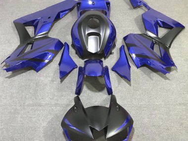 Deep Blue and Matte Black Honda CBR600RR Fairings 2013-2020