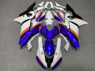 Deep Blue and Orange Yamaha R6 Fairings 2017-2019