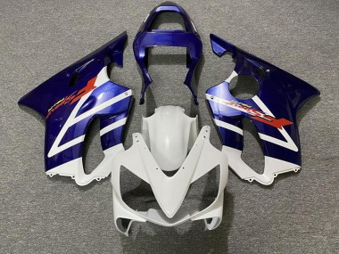Deep Blue and White Honda CBR600 F4i Fairings 2001-2003