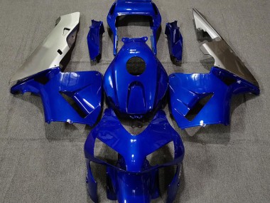 Deep Blue & Silver Honda CBR600RR Fairings 2003-2004