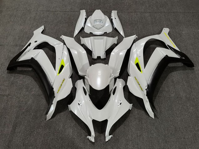 Deep Pearl White Kawasaki ZX10R Fairings 2016-2019 Deep Pearl White Kawasaki ZX10R Fairings 2016-2019