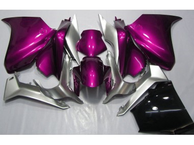 Deep Pink and Silver Honda VFR1200 Fairings 2010-2013