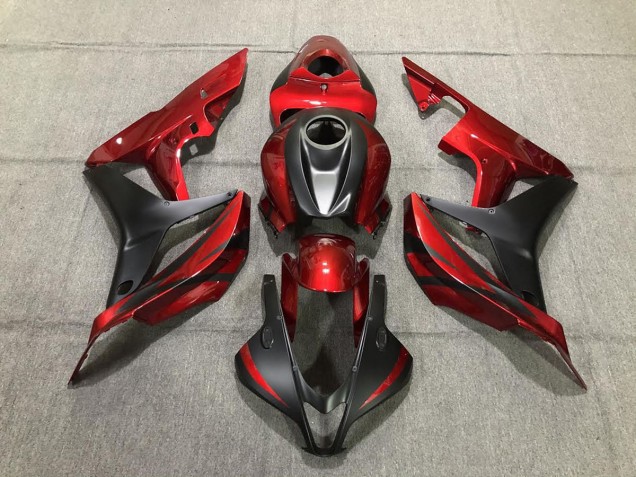 Deep Red and Matte Black Honda CBR600RR Fairings 2007-2008 Deep Red and Matte Black Honda CBR600RR Fairings 2007-2008