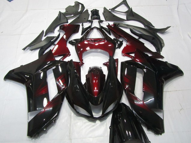 Deep Red Kawasaki ZX6R Fairings 2007-2008 Deep Red Kawasaki ZX6R Fairings 2007-2008