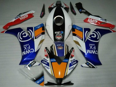Elf Blue and Orange Honda CBR1000RR Fairings 2012-2016