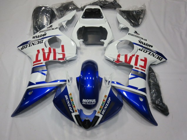 Fiat Deep Blue Yamaha R6 Fairings 2003-2005