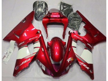 Fire Red & White Yamaha R1 Fairings 2000-2001