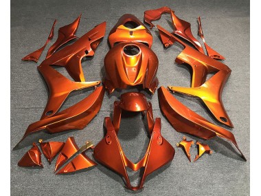 Flat Orange Honda CBR600RR Fairings 2007-2008