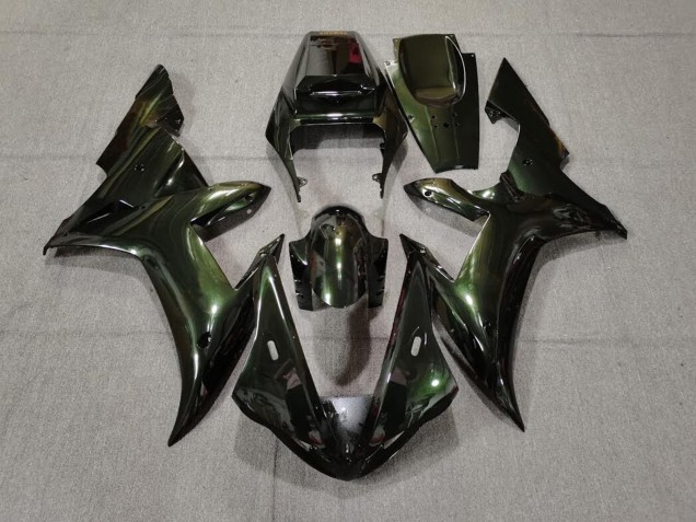 Forest Green & Gold Yamaha R1 Fairings 2002-2003 Forest Green & Gold Yamaha R1 Fairings 2002-2003